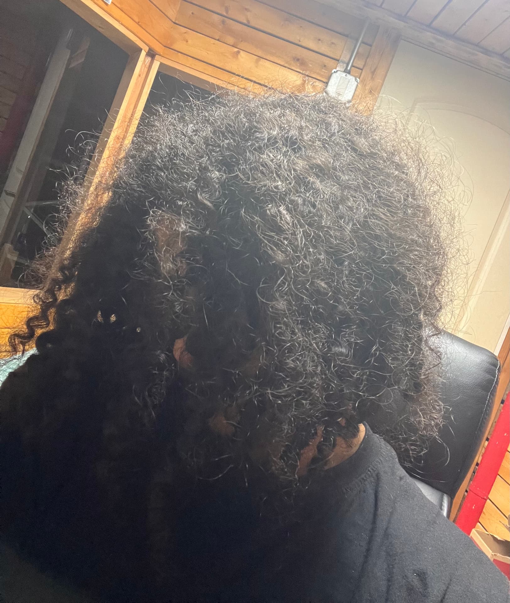 Senz's curls before using the Curl Nourishing Oil
